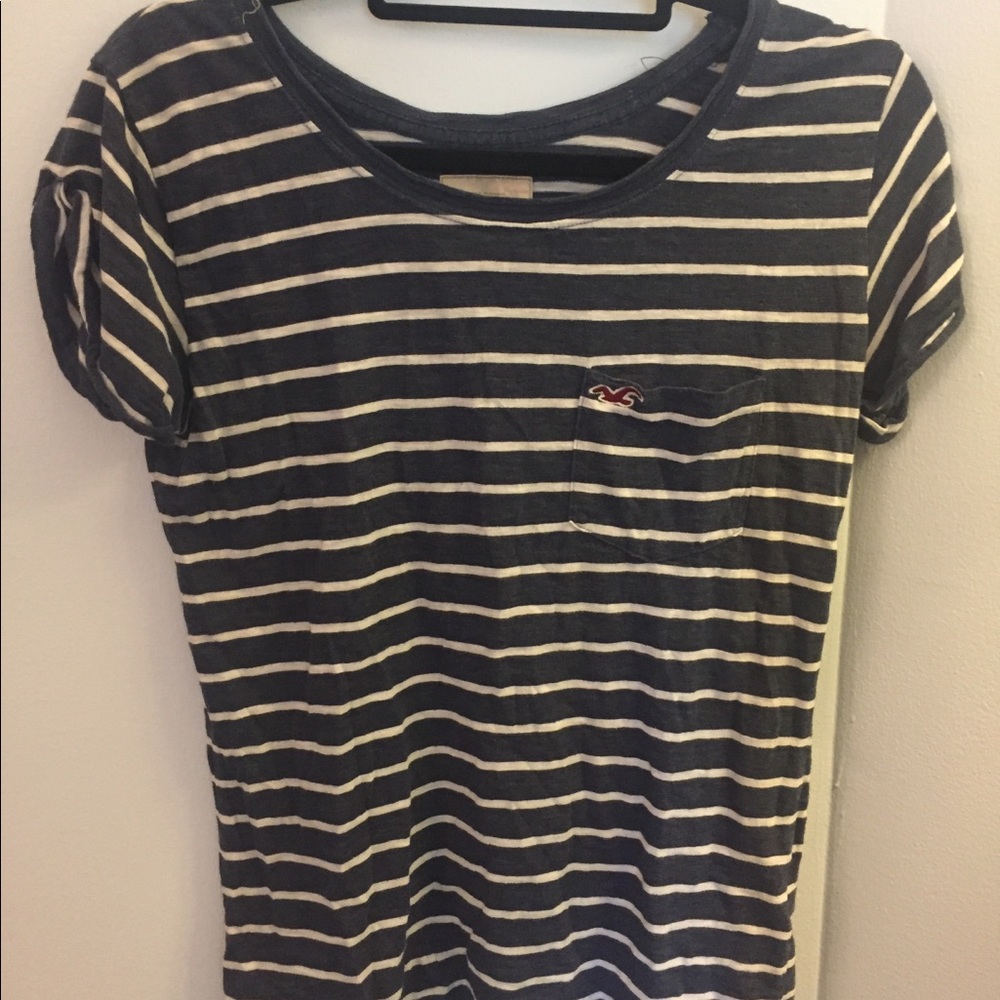 Hollister Blue Scoop neck tee shirt